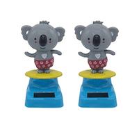 Dancing Figure Toys, Asudaro 2 Pcs Cute Solar Dancing Koala Figurine Toys Bobbleheads Car Dashboard Ornament Swinging Animated Bobble Dancer Figurine Statue Car Dashboard Ornaments