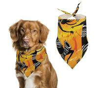 Dancing Figures in A Primitive Style Dog Bandanas Puppy Cat Kerchief Scarf Pet Triangle Bandana for Christmas