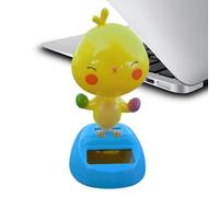 Dancing Figurines, Solar Toy Chick Ornaments, Cute & Funny Animal Figures, Non Slip Interior Accessories for Vehicle Console, Adorable Auto Dashboard Decor, Car, Home, Office