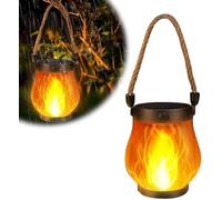 Dancing Flame Solar Lantern, Solar Lanterns Outdoor Waterproof, Flickering Flame Garden Lights, Waterproof Garden Lights for Outdoor Yard, Patio, Camping, Walls, Long-Lasting Performance Year-Round