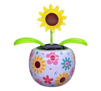 Dancing Flower - Flower Car Decoration | Cute Flower Shaking Head | Solar Powered Dashboard Ornament For Car Office Desk Home Decoration Gift Display | Plant Toy In Colorful Pot