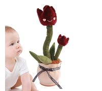 Dancing Flower - Portable Stirring Singing Plush Toy 35 x 21 cm USB Rechargeable Electric | Fun Interactive Toy for Boys, Girls, Learning Activities and Entertainment