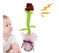 Dancing Flower Toy - Electric Rose Musical Toy With Cute Singing Wriggle Movement, Fun Interactive Dancing Flower For Kids, Battery Operated Singing Rose Flowers Gift For Parties