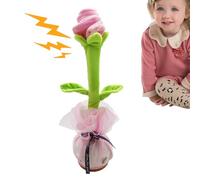 Dancing Flower Toy, Wriggle Singing Plush, Compact Size for Interactive Play, USB Charging Detail Feature, Entertainment Utility Category, Funny Electric Toy for Boys Girls Learning Use