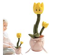 Dancing Flower Toy, Wriggle Singing Plush, Compact Size for Interactive Play, USB Charging Detail Feature, Entertainment Utility Category, Funny Electric Toy for Boys Girls Learning Use