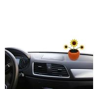 Dancing Flowers, Sunflower Solar Car Ornament, Portable Car Toy with Swing Head, Reusable Solar Powered Dashboard Decoration for Home, Bedroom and