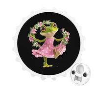 Dancing Frog Magnetic Beer Bottle Opener Funny Fridge Sticker for Refrigerator Decor White-Style