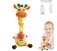 Dancing Giraffe Baby Toy, Dancing Talking Giraffe Toy, Interactive Plush Toy that can twist and move, Rechargeable, Adjustable Volume, Ensures Safe Play.