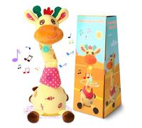 Dancing Giraffe Stuffed Animal Baby Toys Singing Song Toddlers Toy Repeats What You Say Glowing Musical Toy for Baby Birthday Gift (Giraffe)