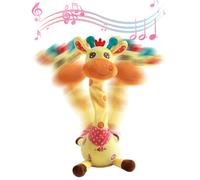 Dancing Giraffe Toy, 14x8inch Short Plush Stuffed Animal Movable Neck Giraffe Baby Toy with Music for Toddler Volume Control Swinging Dancing Plush Doll.