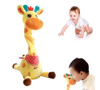 Dancing Giraffe Toy,Talking Singing Giraffe Toy,Interactive Groovy Giraffes Baby Plush Toys with Volume Control, What You Say Baby Encourage Speech Toys for Kids Toddlers (Remote)