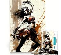 Dancing Girl III 1000 Piece Jigsaw Puzzle for Teenagers Mental Boost Bright Print Fun Challenge Birthday Art Gift (38x52cm)