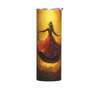 Dancing Goddess Premium Stainless Steel Water Bottle & Thermos Tumbler with Leak-Proof Lid, Ideal for Coffee, Tea, or Drinks
