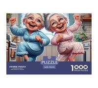 Dancing Grandmothers Kitchen 1000 Piece Jigsaw Puzzle Jigsaw Puzzle for Adults Paper Puzzle Game for Family Home Decor Gift 70x50cm/1000pcs
