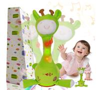 Dancing Green Giraffe Toy Singing Talking Recording Giraffe Plush Doll | Volume Control Interactive Swinging Baby Plush Toys Repeat What You Say Glows Musical Stuffed Animal
