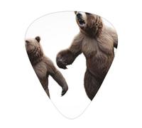 Dancing Grizzly Bear Printed pick set - 12 pieces, thin, medium and thick guitar picks, suitable for guitar, bass, electric guitar and ukulele