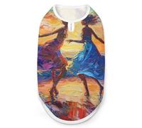 Dancing in The Dusk Sunset Print Pet Clothes T Shirt Pets Clothing Vests Tee Tops Dogs Costume Coat For Dog Cat XL