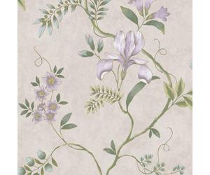 Dancing Iris Wallpaper Mauve Rasch 100111