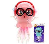 Dancing Jellyfish Baby Toy, Magical Electric Dancing Jellyfish Baby Toy with LED Light and Music, Crawling Jellyfish Tummy Time Sound Toy, for 3 4 5 6 7 8 Year Old Girl Kids Boy Birthday Gifts