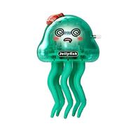 Dancing Jellyfish Toy, Glow-in-the-Dark Sensory Sea Creature, Educational Learning Prop for Daughters, Sons, Girls, Toddler, Babies, Children, 2.17x1.97x3.74 inches, Green and Orange Colored