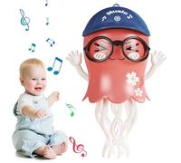 Dancing Jellyfish Toy, Magical Electric Dancing Jellyfish Baby Toy with LED Light and Music, Crawling Musical Baby Supplies for Birthday No Battery Style 1