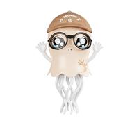 Dancing Jellyfish Toy, Magical Electric Dancing Jellyfish Baby Toy with LED Light and Music, Electric Universal Wheels, Crawling Musical Baby Supplies, Funny Jellyfish for Office Desk Decor (Yellow)