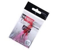 Dancing Jig Lure Replacement Slow Fall Jig Fishing Hook Double Fishing Assist Hook with Teaser Pack of 2
