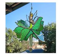 Dancing Lady Stained Glass Spinner, Dancing Lady Spinning Stained Glass Decor Stained Glass Suncatcher Dancing Lady Stained Glass for Women Gift Indoor/Outdoor Decor Yard Art Decorations (B)