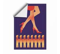 Dancing Legs and Torsos Retro Unframed Wall Art Print A4 (29.7×21cm), Wall Decor for Living Room, Bedroom, Office & Home, Art Gift