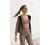 Dancing Leopard Samaya Leopard Print Bomber Jacket Casual Breathable Zip Up Jumper In Natural Natural 6