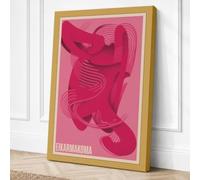 Dancing Lines Minimalist Canvas Wall Art Print 36x24 Inch