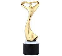 Dancing Little Golden Man Award Trophy, Statuette Metal Trophy, Gold, Silver And Bronze Winners Cup, Black Crystal Base, Trophies With Custom Engraving(Gold)