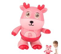 Dancing Musical Animal Toy - Cute Cow and Deer Figure, Flashing Light Effects, 15x8x22cmRhythmic Movement Feature, Smooth Rounded Edges, Engaging Early Playtime | Musical Toy for Kids Three Indoor Fun