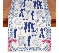 Dancing Musical Table Runner Dance Queen Bachelorette Party Decorations She Found Her Honey Tablecloth (3mama tr3)