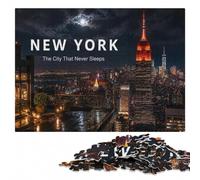 Dancing Night New York Art Wooden Jigsaw 1000 Pieces, Adult Puzzle | Image-area sorting: a clear build method in spare time.