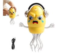 Dancing Octopus Baby Toy, Automatic Obstacle Sensor Squid, Rechargeable Crawling Octopus Toy with Light & Music for Kids Dancing Tummy Play Crib Birthday Christmas Girls Boys Toddler