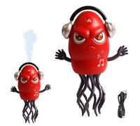 Dancing Octopus Baby Toy, Smart Squid with Obstacle Avoidance, Rechargeable Crawling Octopus Toy with Light & Music for Kids Dancing Tummy Play Crib Birthday Christmas Girls Boys Toddler