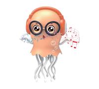 Dancing Octopus Toy - 10.2x20.5cm Creeping Octopus Tummy, Dynamic Light Design | ABS Rechargeable Tummy Time Toy with Music Rhythms, Electric Dancing Squid for Stress Relief and Child