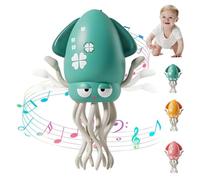 Dancing Octopus Toy, Funny Electric Dancing Squid Baby Toy with Led & Music, with Led & Music, Automatic Obstacle Avoidance Squid Tummy Time Toy for Kids green