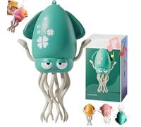 Dancing Octopus Toy, Wiggly Wonder Octopus with Smart Tentacle Explorer, Crawling Dancing Automatic Obstacle Sensor Toys, Stress Relief Gift with LED Lights & Music, Moving Dog Toy(Green,Without rod)