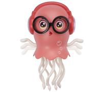 Dancing Octopus Toy with Music LED Lights, Jellyfish, Smart Obstacle Sensor, Interactive Gift for for 3 4 5 6 7 8 Year Old Kids Boy Girl (red)