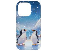 Dancing Penguins Winter Scene Xmas Case for iPhone 14 Pro