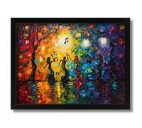 Dancing People Wall Art Oil Style Print Landscape Print Wall Home Office Picture Poster A5 - Wall Art Home Decor Movie Poster Canvas Film Cinema Retro Vintage Cult Classic Nostargic Saga Modern repri