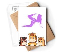 Dancing Plump Beautiful Woman Postcards Envelopes Cards Mailing Year Horse