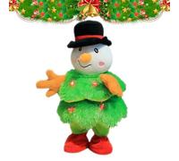 Dancing Plush Snowman - Christmas Doll Stuffed Dancing Toy,Battery Operated Plush Musical Doll Decor for Apartment Bedroom Hotel Party Car Interior Office Home