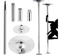 Dancing PoleFixed Dance Pole For Home Portable & Removable Stripper Fitness Pole Adjustable Height Static And Rotating Dance Pole For Beginners Exercise