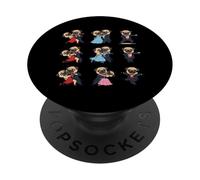 Dancing Pug Ballroom Tango Salsa Dog Lover PopSockets Adhesive PopGrip
