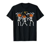 Dancing Pumpkin Skeleton Halloween Costume Horror Ghost T-Shirt