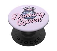 Dancing Queen Crowned Disco Ball PopSockets Adhesive PopGrip