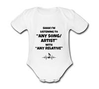 Dancing Queen CUSTOM. INSTANT PREVIEW AVAILABLE Unique Baby Name Vest Grow Babygrow Bodysuit Make Your own Design. Any SONG ARTIST BAND